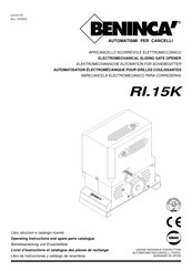 Beninca RI.15K Libro De Instrucciones Y Catálogo De Recambios