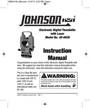 Johnson 40-6936 Manual De Instrucciones