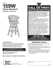 Whittier Wood Products Taylor 159W Instrucciones Para Armar