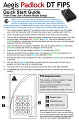 Aegis Padlock DT FIPS Guía De Referencia Rápida