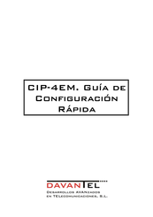 Davantel CIP-4EM Guía De Configuración Rápida