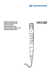 Sennheiser MKH 800 Instrucciones Para El Uso