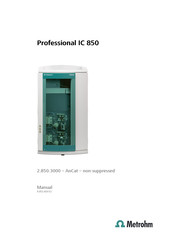 Metrohm Professional IC 850 Manual De Instrucciones