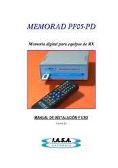 I.A.S.A. MEMORAD PF05-PD Manual De Instalacion Y Uso