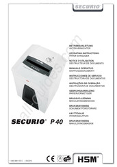 securio P40 Instrucciones De Servicio