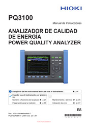 Hioki PQ3100 Manual De Instrucciones