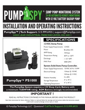 PumpSpy PS1000 Instrucciones De Instalación Y Funcionamiento