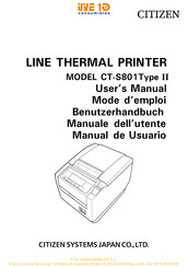 Citizen CT-S801 Type II Manual De Usuario