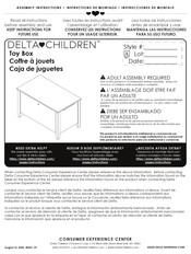 Delta Children Toy Box W 551450-026 Instrucciones De Montaje