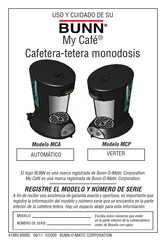 Bunn My Cafe MCA Manual Del Usuario