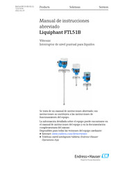 Endress+Hauser Liquiphant FTL51B Manual De Instrucciones Abreviado