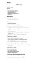 Sony STR-DH770 Manual Del Usuario