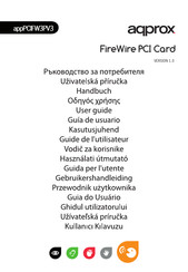 aqprox FireWire appPCIFW3PV3 Guía De Usuario