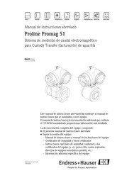 Endress+Hauser Proline Promag 51 Manual De Instrucciones Abreviado