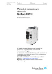 Endress+Hauser Fieldgate FXA42 Manual De Instrucciones Abreviado