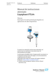 Endress+Hauser Liquiphant FTL64 Manual De Instrucciones Abreviado