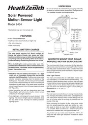 Heath Zenith 8434 Manual Del Usuario