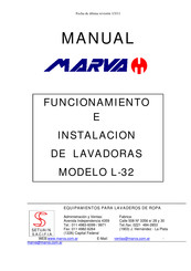 MARVA L-32 Manual De Funcionamiento E Instalacion