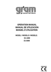 Gram Precision D1-1000 Manual De Utilización