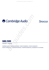 Cambridge Audio Sirocco S80 Guia De Instalacion