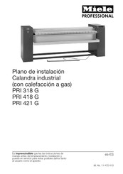 Miele professional PRI 421 G Plano De Instalación