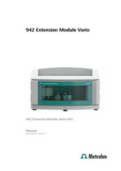 Metrohm 942 Extension Module Vario Manual De Instrucciones