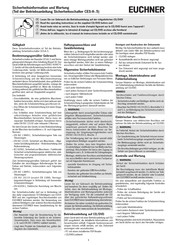 EUCHNER Serie CES-A-5 Información De Seguridad Y Mantenimiento