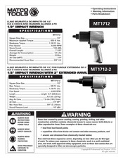 Matco Tools MT1712-2 Manual De Instrucciones