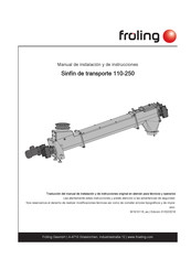 Fröling 110 Manual De Instalación Y De Instrucciones