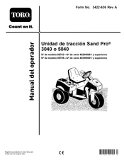 Toro Sand Pro 5040 Manual Del Operador