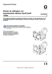 Graco SaniForce 1040e Reparación/Piezas