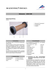 3B SCIENTIFIC PHYSICS U8461300 Instrucciones De Uso