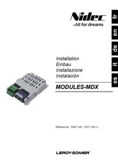 Leroy-Somer Nidec MODULES-MDX Instalación