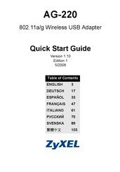 Zyxel AG-220 Guia De Inicio Rapido