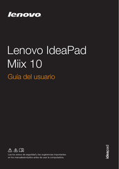 Lenovo IdeaPad Miix 10 Guia Del Usuario