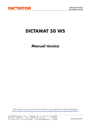 Dictator DICTAMAT 50 WS Manual Tecnico