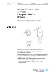 Endress+Hauser Liquipoint FTW23 IO-Link Manual De Instrucciones Abreviado