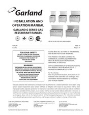 Garland G Serie Manual De Instalación Y Operación