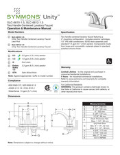 Symmons Unity SLC-6610-1.5 Manual De Operación Y Mantenimiento