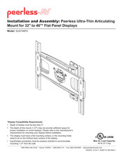 peerless-AV SUA746PU Instalación Y Montaje