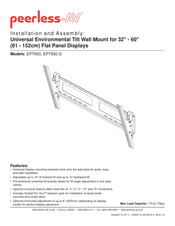 peerless-AV EPT650 Instalación Y Montaje
