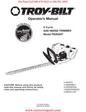 Troy-Bilt TB25GHT Manual Del Operador