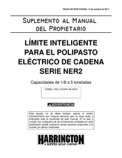 KITO NER2005LD Supplemento Al Manual Del Propietario