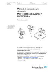 Endress+Hauser Micropilot FMR57 PROFIBUS PA Manual De Instrucciones Abreviado