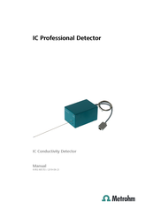 Metrohm IC Professional Detector Manual De Instrucciones