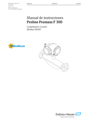 Endress+Hauser Proline Promass F 300 Manual De Instrucciones