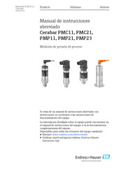 Endress+Hauser Cerabar PMC11 Manual De Instrucciones Abreviado