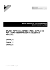 Daikin EWWH VZ Manual De Instalación, Uso Y Mantenimiento