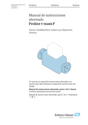 Endress+Hauser Proline t-mass F Manual De Instrucciones Abreviado