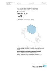 Endress+Hauser Proline 200 HART Manual De Instrucciones Abreviado